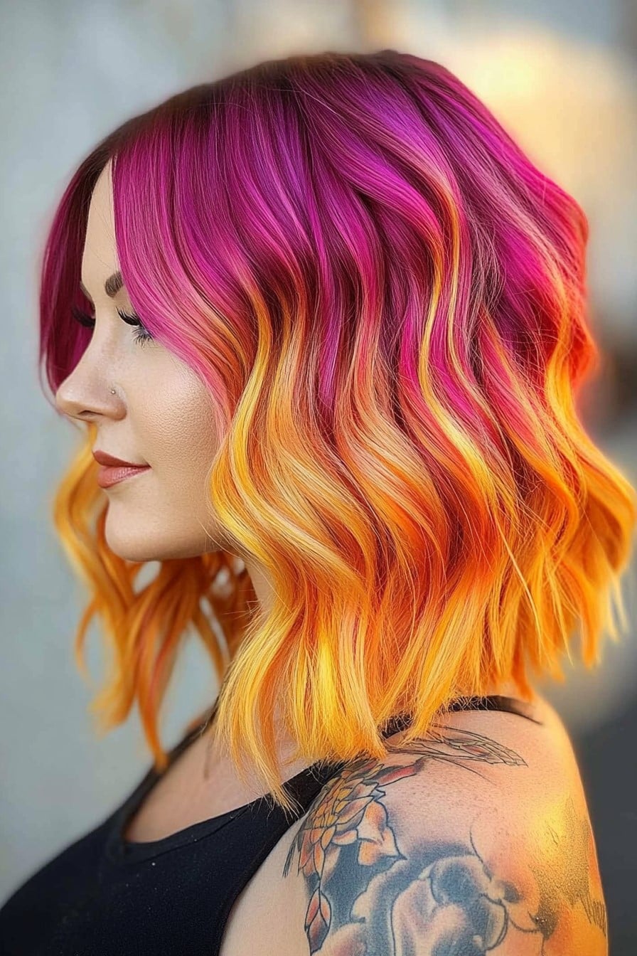 Neon Sunset Waves