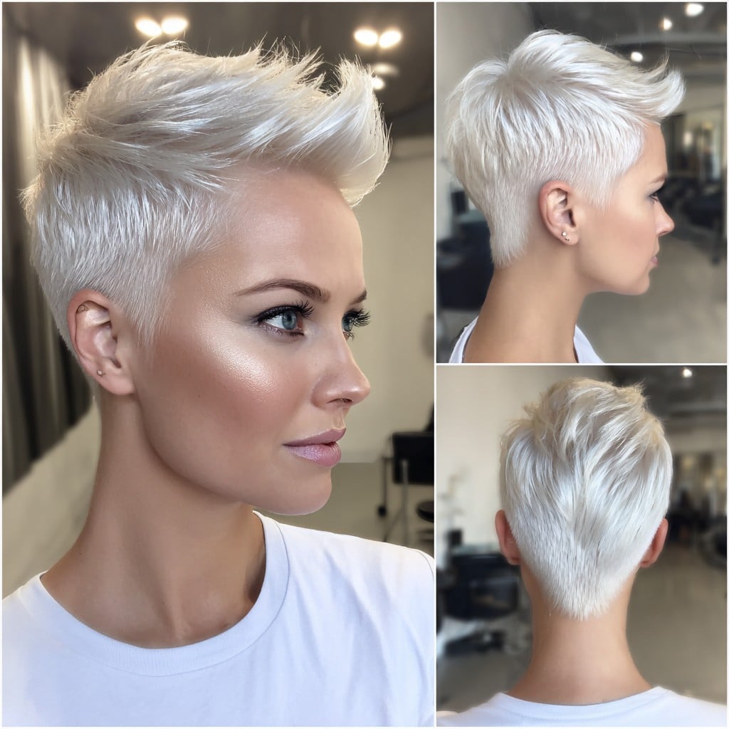 Platinum Blonde Pixie Hair