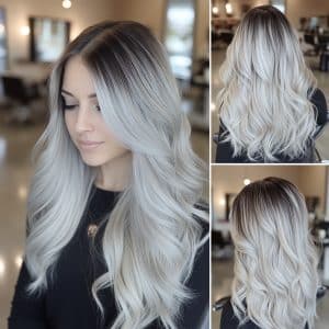 Silver Frost Ombre Hair