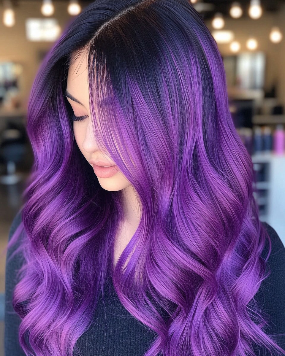 Sleek Electric Purple Waves