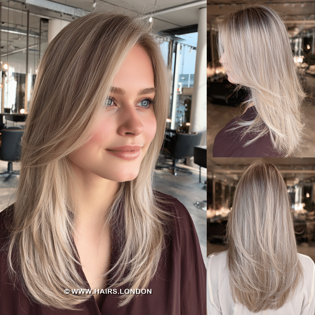 Soft Ash Blonde Balayage Hair