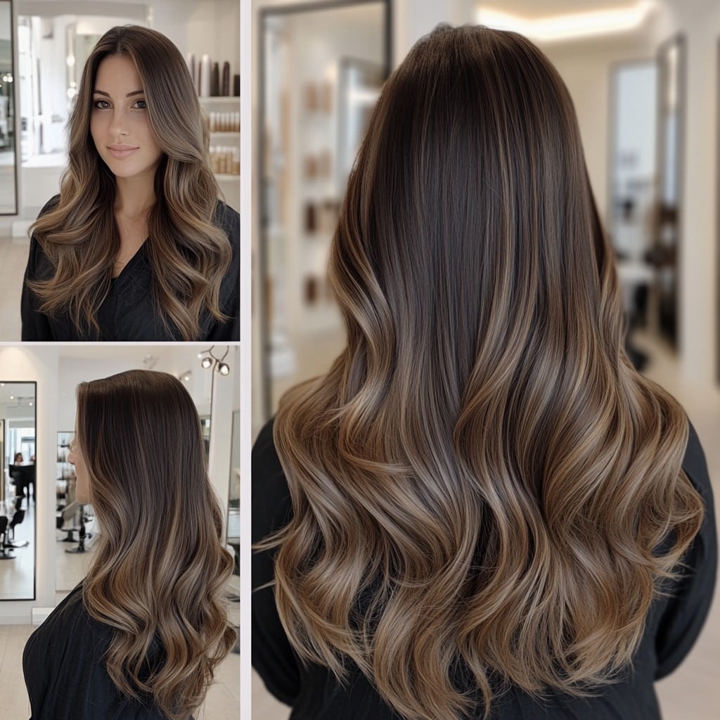 Soft Ash Brown Balayage Hair