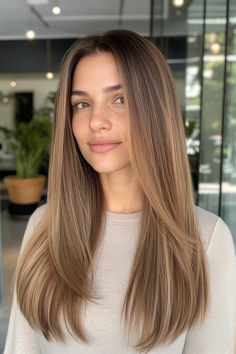 Soft Mocha Auburn Hair
