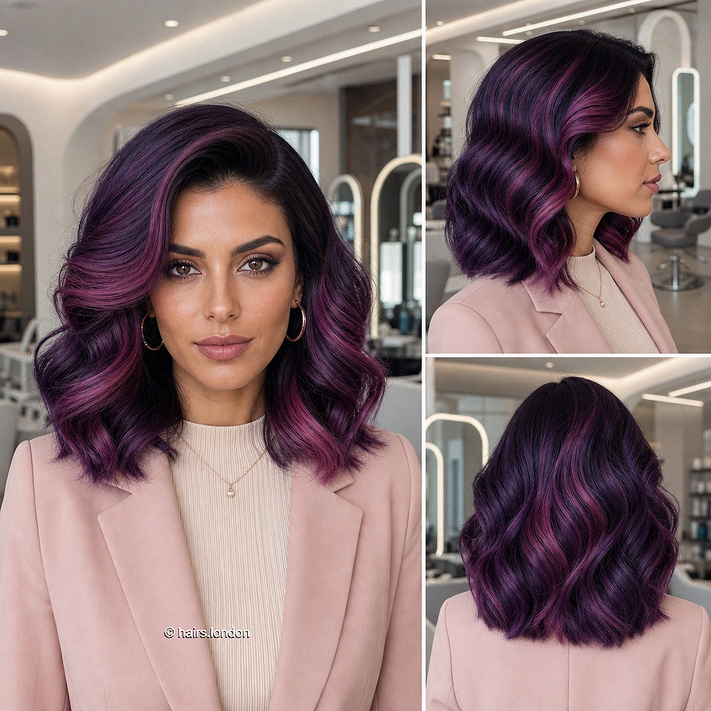 36 Chic and Luxurious Hair Colors for Winter 2026 Blackberry Magenta Hair