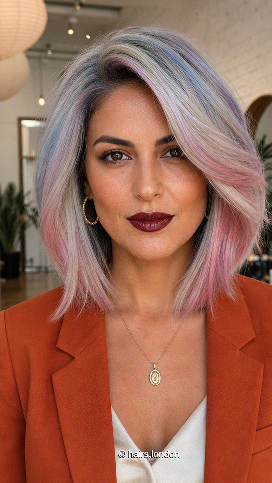 Trendy Calico Hair Color Ideas for 2026 Pastel Opal Silver Hair