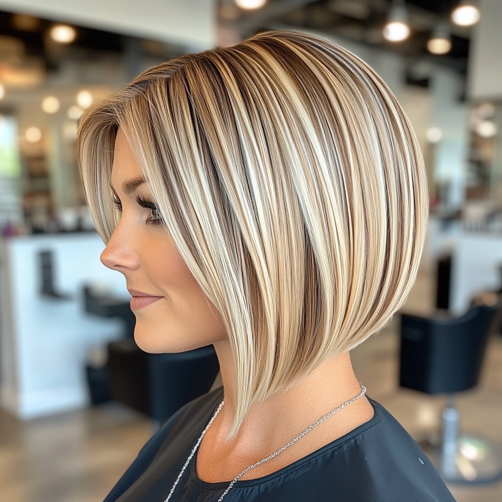 Blonde Balayage Bob with Dimensional Highlights