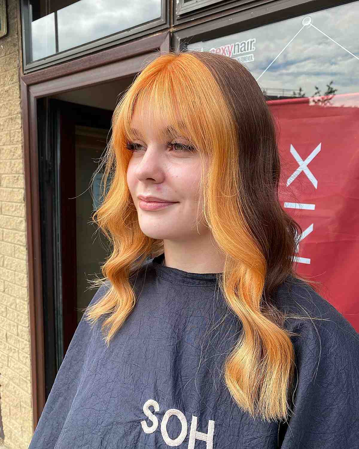 Money Piece Hair with Bangs