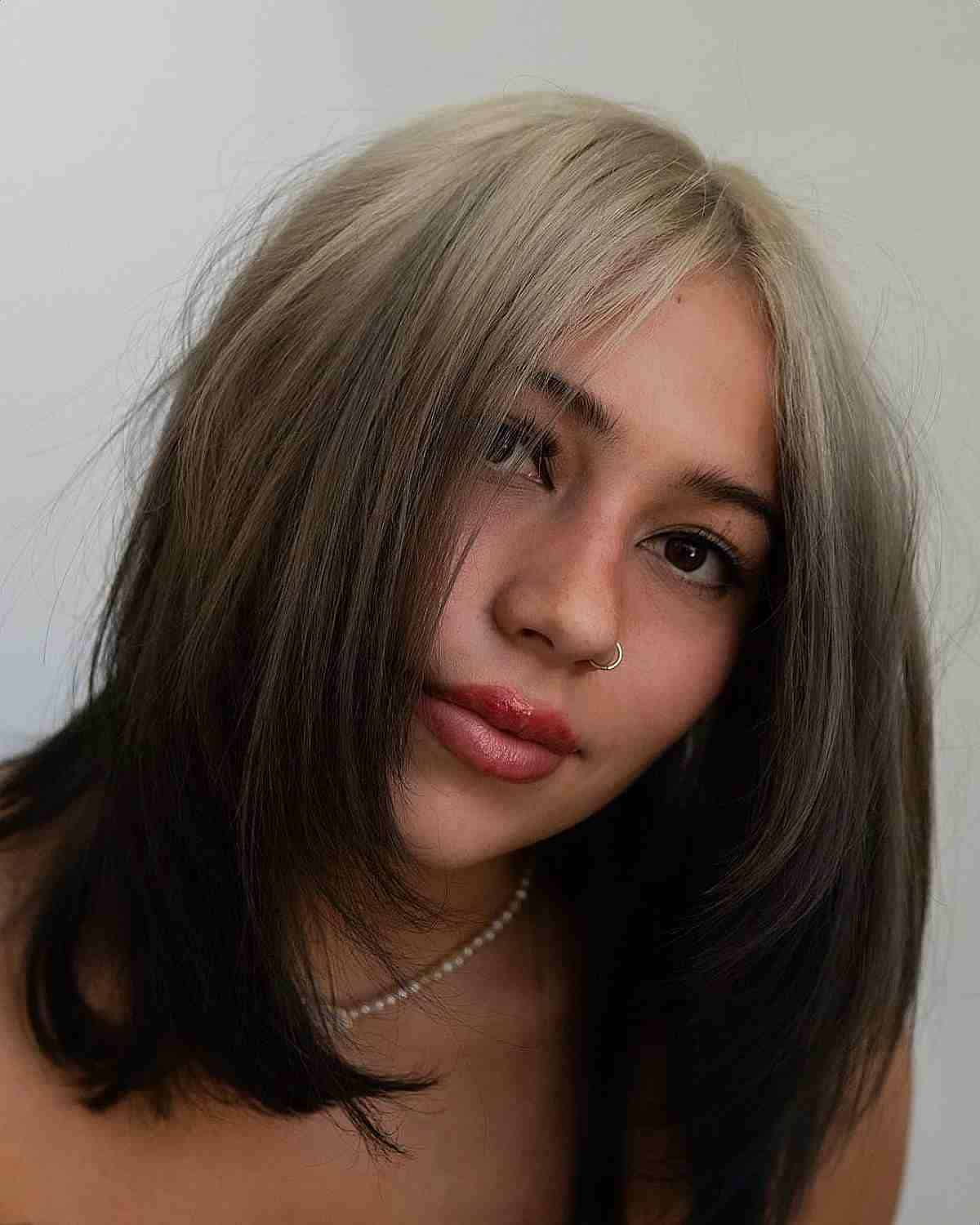 Smokey Blonde to Dark Brunette Reverse Ombre