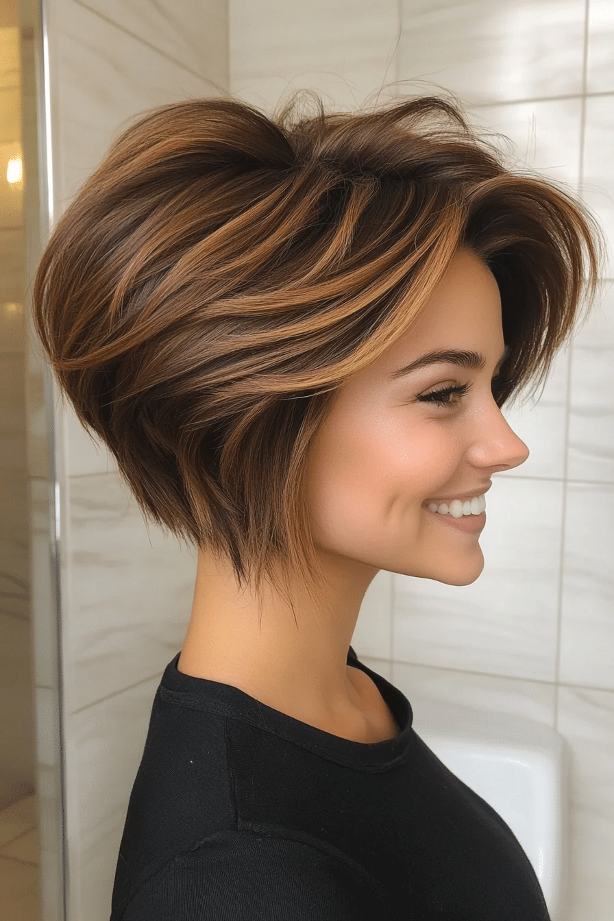 11. Caramel Balayage Pixie