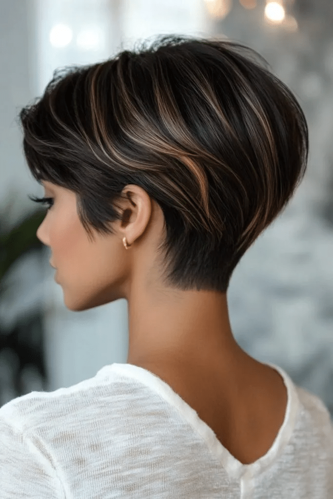 12. Show off Caramel Balayage on Dark Brown