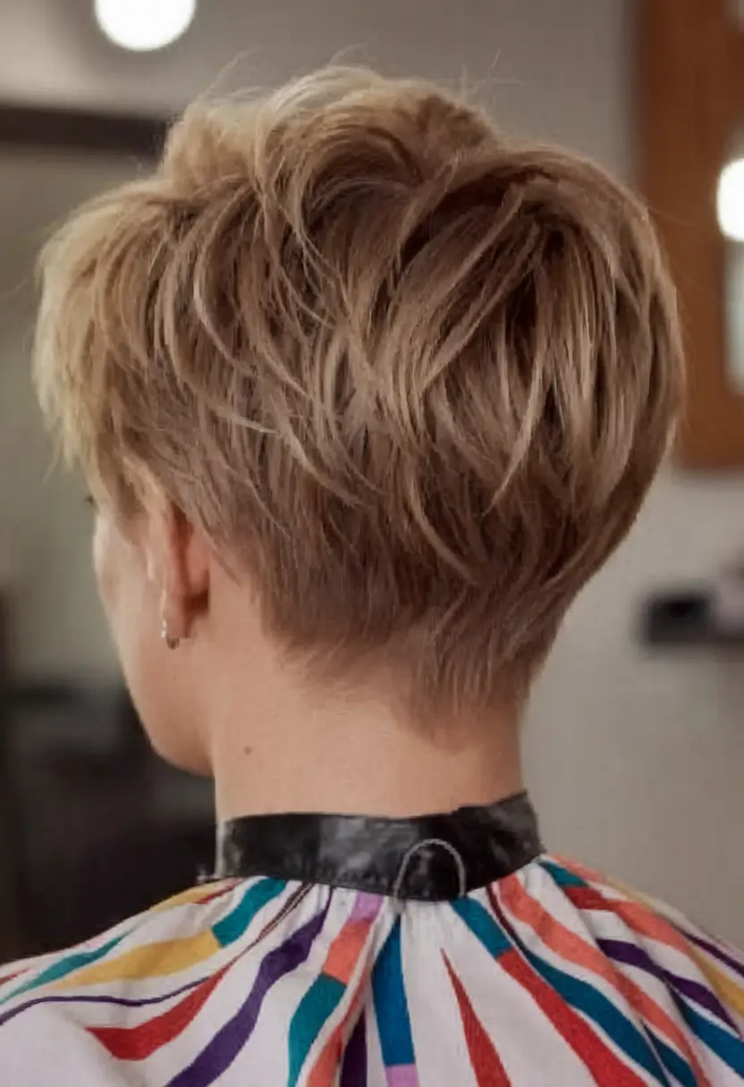 13. Stacked Pixie Layers with Nape Taper