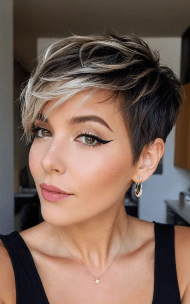 2. Highlighted Asymmetrical Pixie