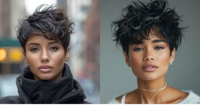 Curly Pixie with Defined Highlights