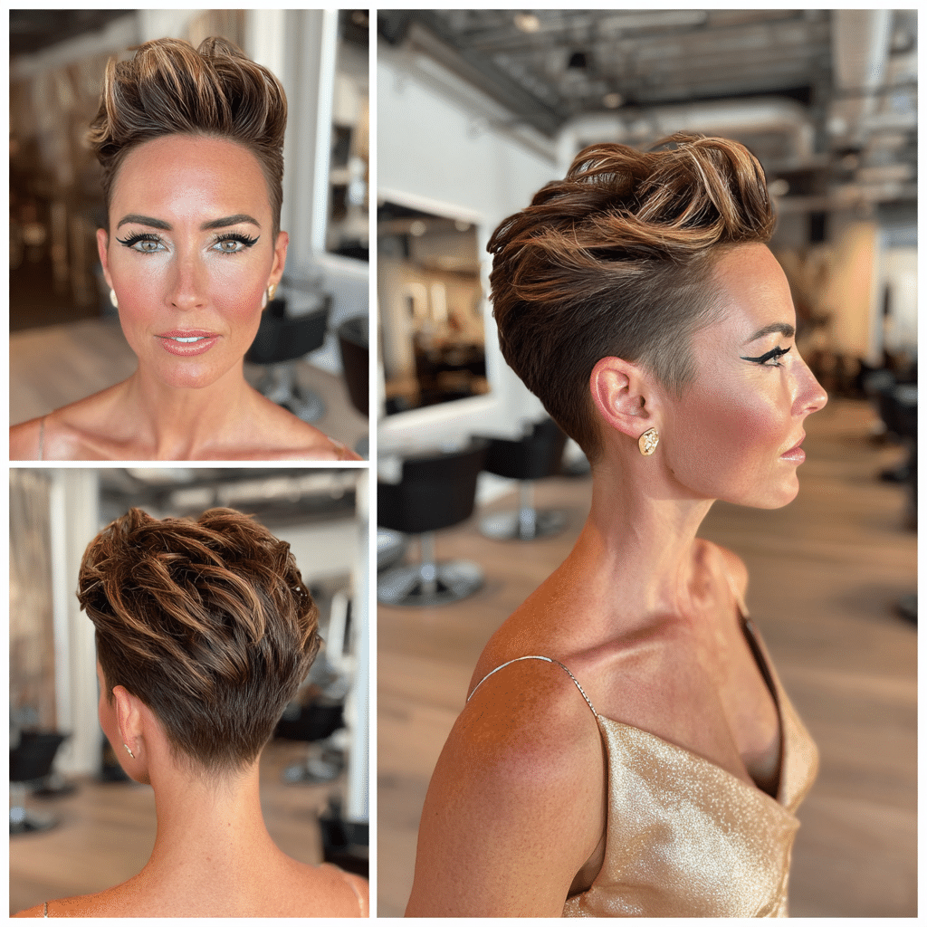 Warm Chestnut Caramel Highlight Hair