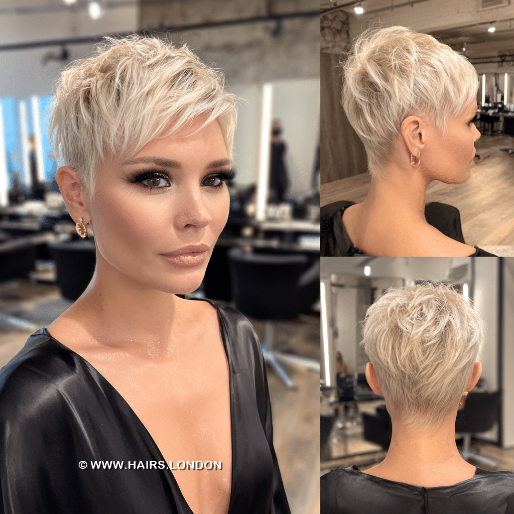 Soft Icy Platinum Pixie Hair
