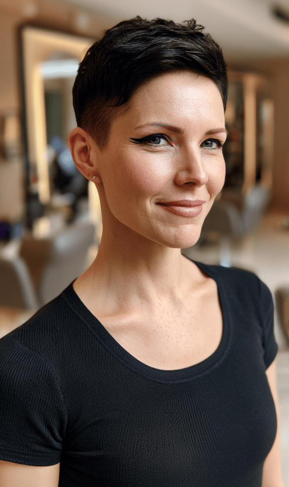 Midnight Espresso Pixie Hair