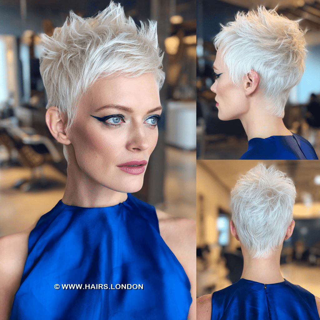 Smoky Ash Brown Pixie Hair