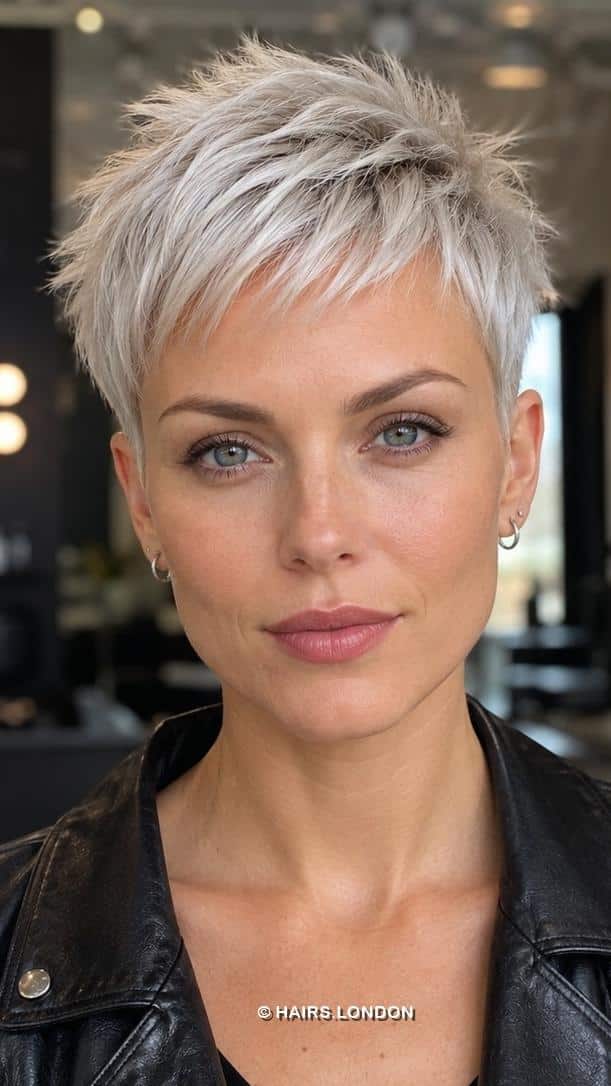 Icy Pearl Pixie Hair