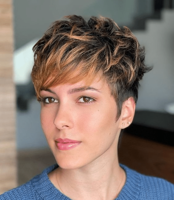 3. Textured Choppy Pixie