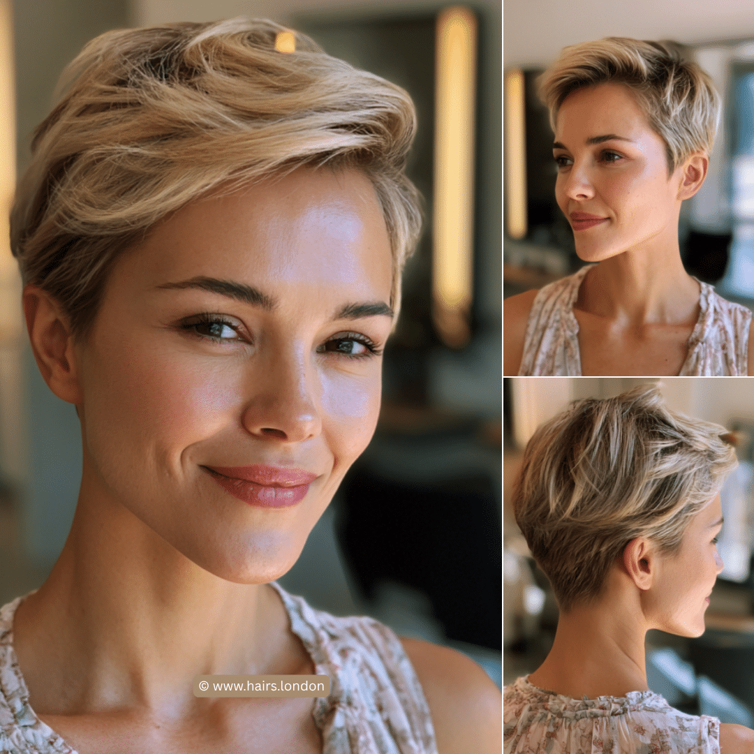 Champagne Honey Pixie Hair