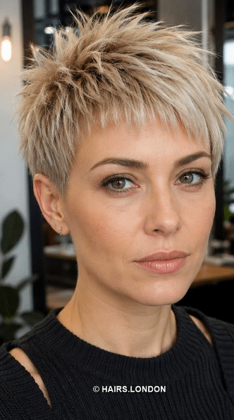 Frosted Vanilla Pixie Hair