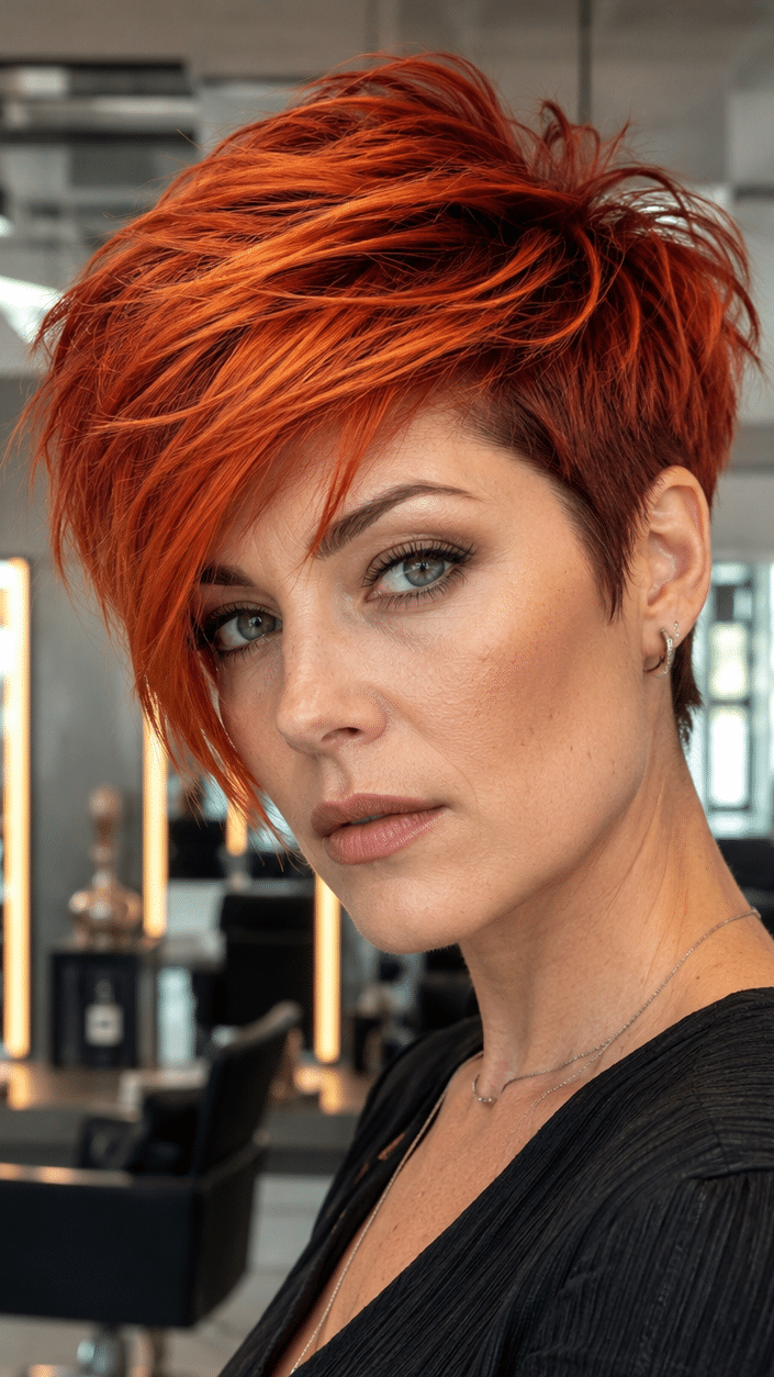 Fiery Copper Flame Hair