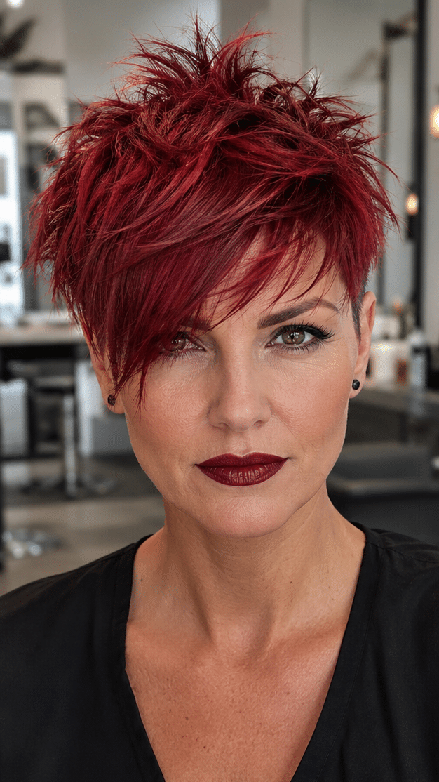 Ruby Wine Pixie Hair