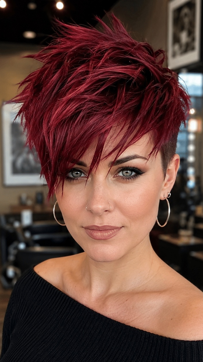 Garnet Wine Velvet Hair