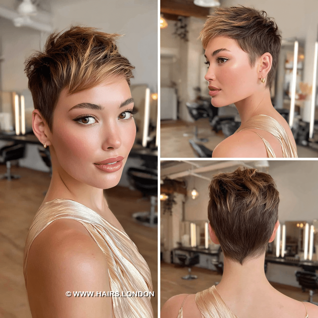 Caramel Brunette Highlighted Hair