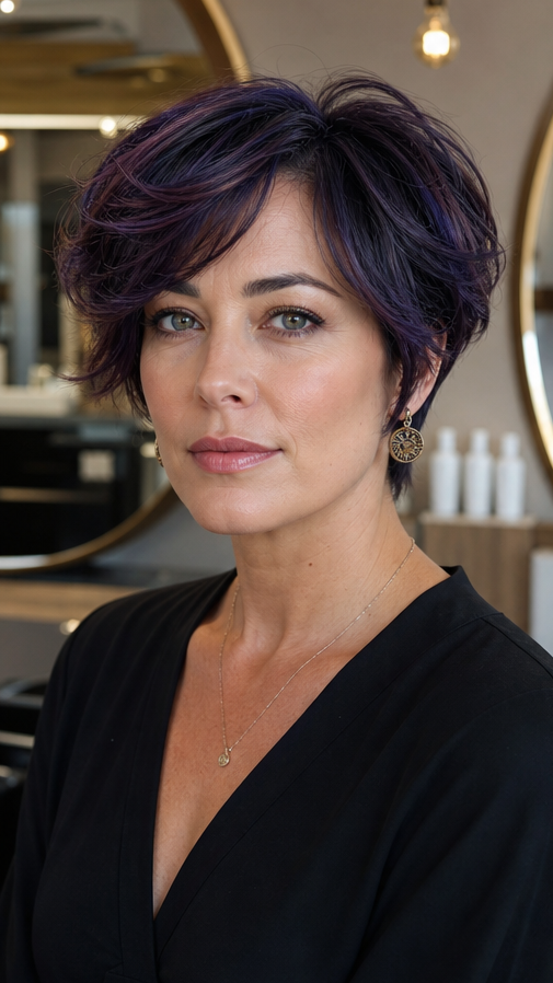 Midnight Plum Orchid Hair