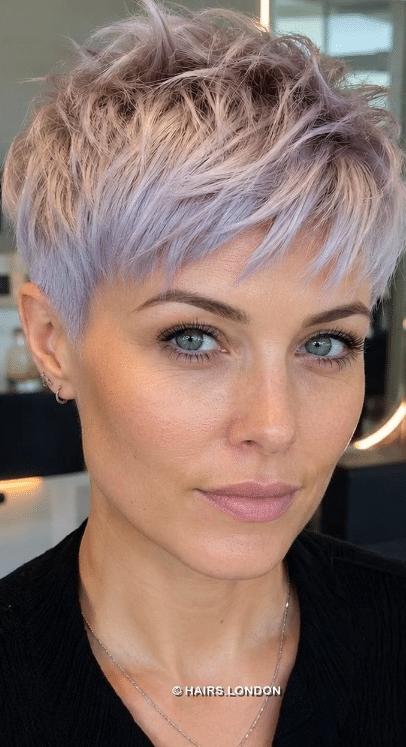 Frosted Lavender Pearl Pixie Hair