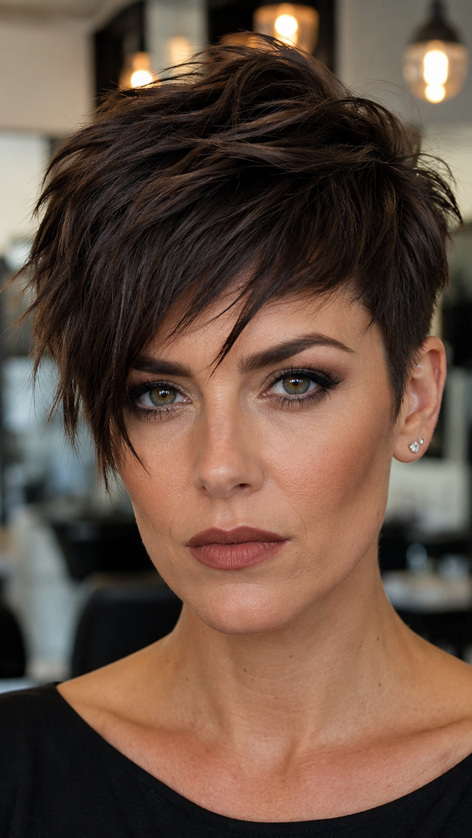 Espresso Mocha Pixie Hair