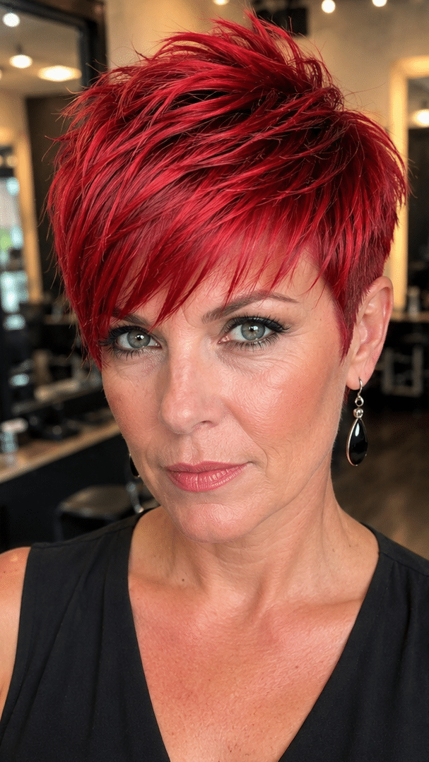 Crimson Ruby Glow Hair