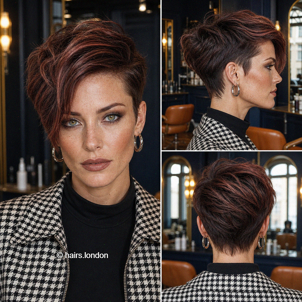 41 Long Pixie Hairstyles for a Bold Makeover in 2026 Rich Mahogany Auburn Hair