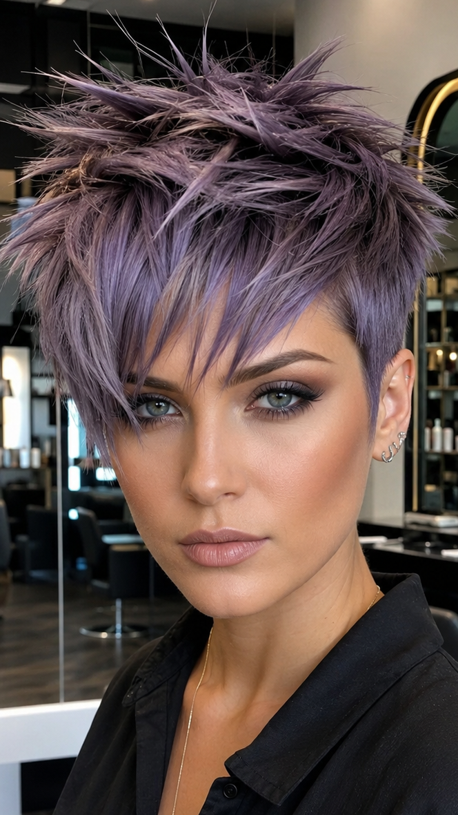 Smoky Lavender Quartz Pixie Hair