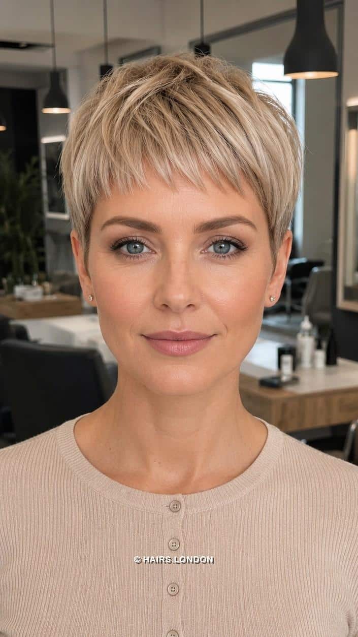 Champagne Pearl Pixie Hair