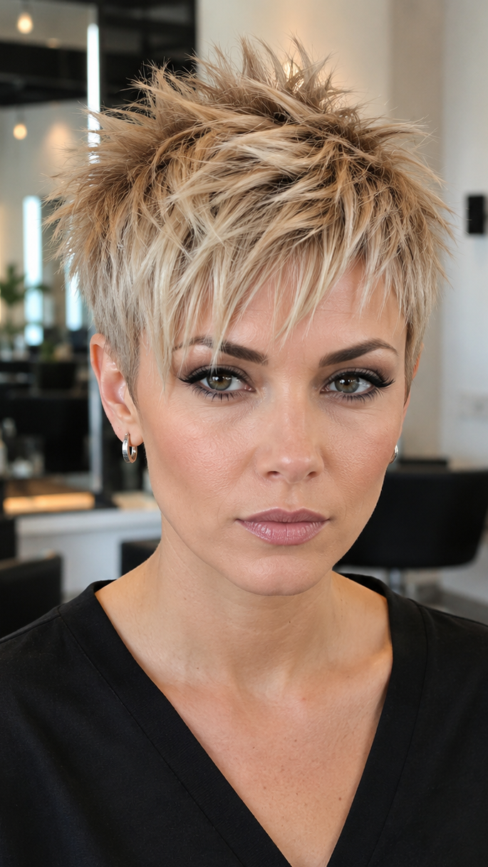 38 Bold & Elegant Buzz Cuts for Women Vanilla Champagne Texture Hair
