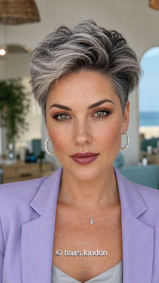 41 Long Pixie Hairstyles for a Bold Makeover in 2026 Smoky Pearl Silver Hair