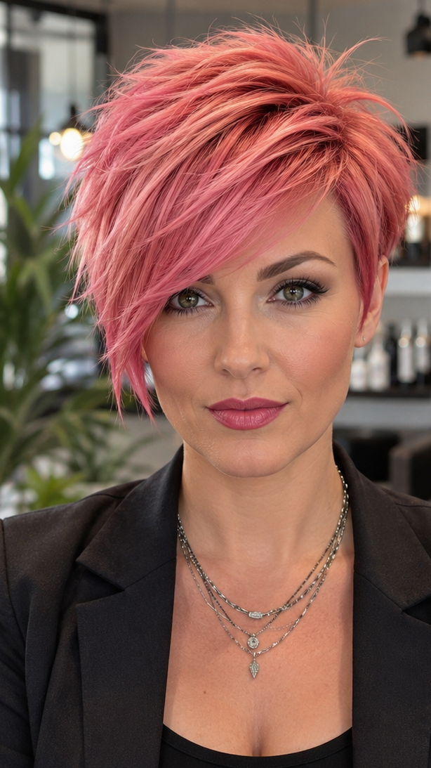 Rose Quartz Pink Hair