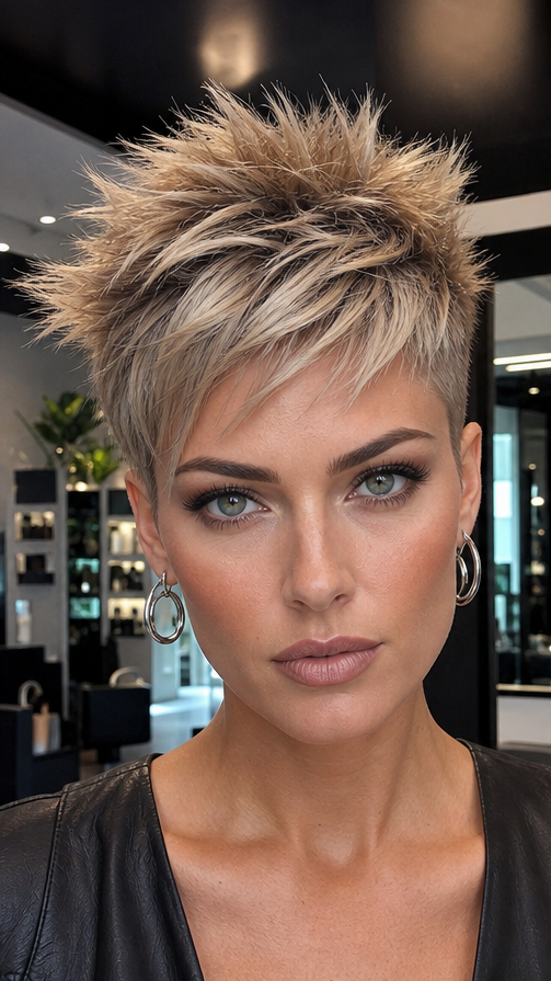 38 Bold & Elegant Buzz Cuts for Women Sandy Mushroom Blonde Hair