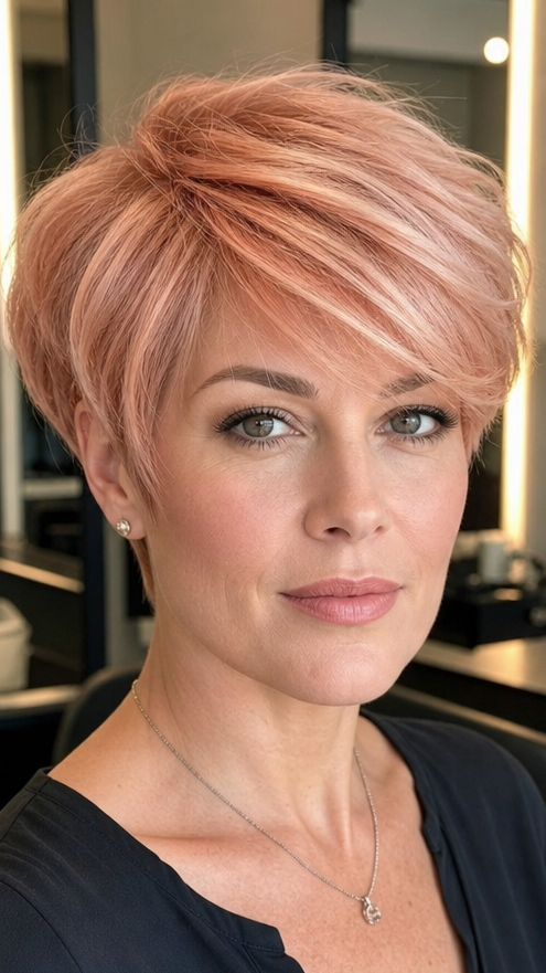 Rose Champagne Blonde Hair
