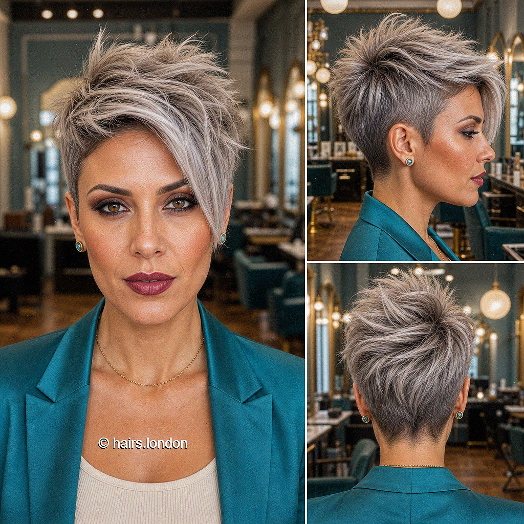 42 Modern Long Pixies That Redefine Bold Beauty Smoky Mushroom Silver Hair