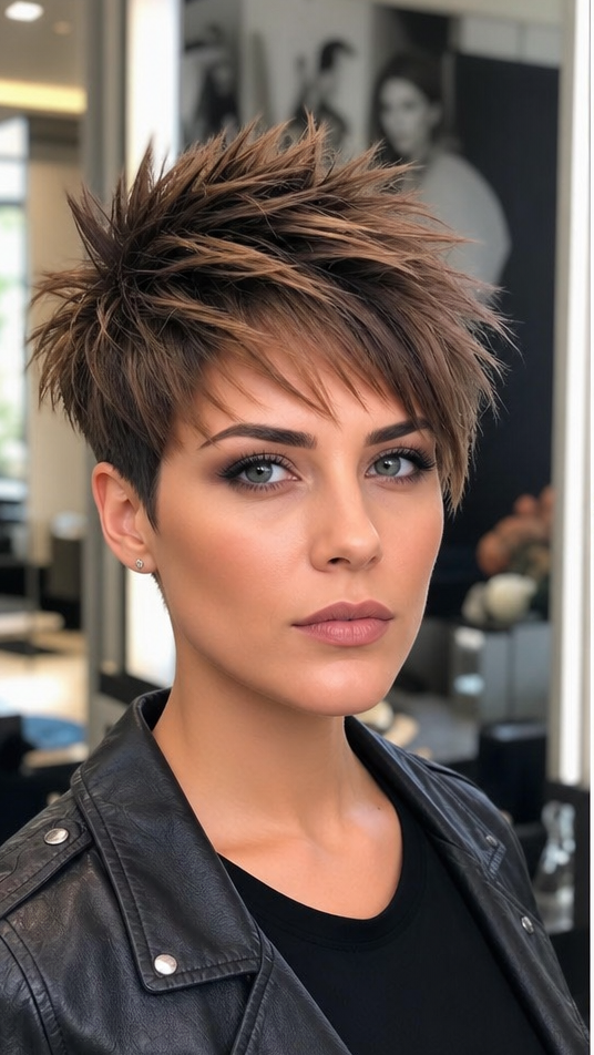 40 Bold & Elegant Buzz Cuts for Women Smoky Mocha Bronze Hair
