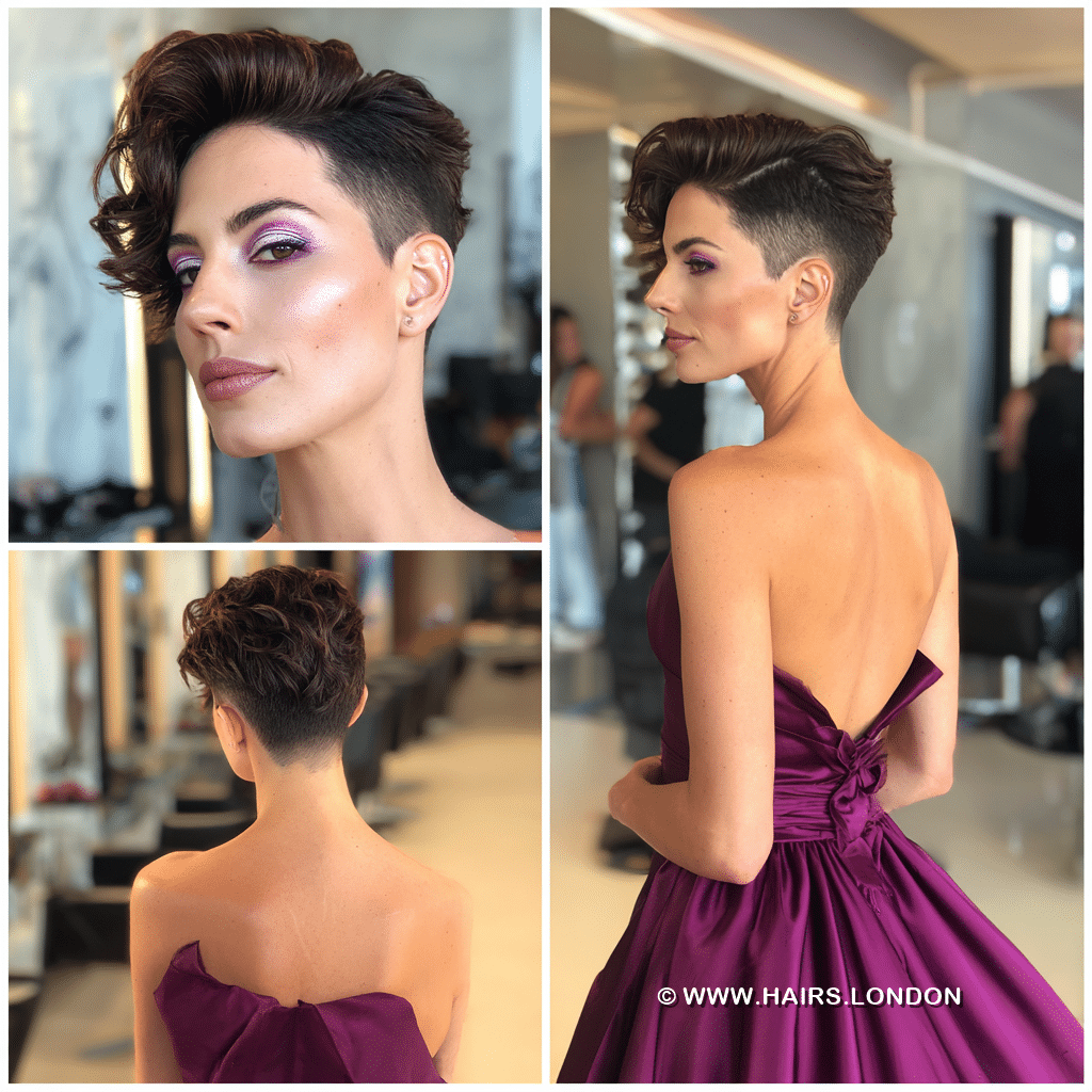 Espresso Brown Undercut Pixie Hair