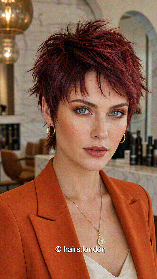 42 Modern Long Pixies That Redefine Bold Beauty Crimson Mahogany Red Hair