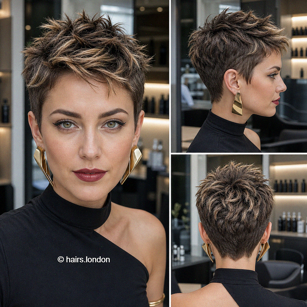 45 Short Pixie Haircuts 2026 Toasted Mocha Brown Hair