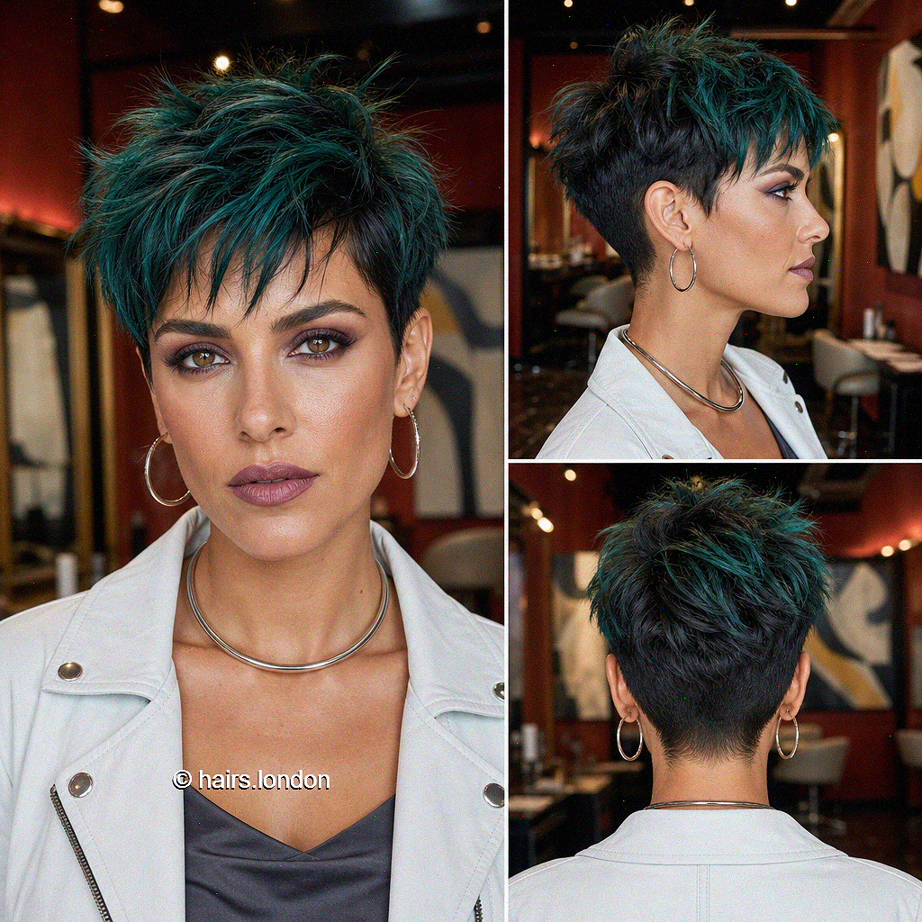 46 Pixie Hair Color Ideas For A Fresh Look Midnight Teal Black Hair