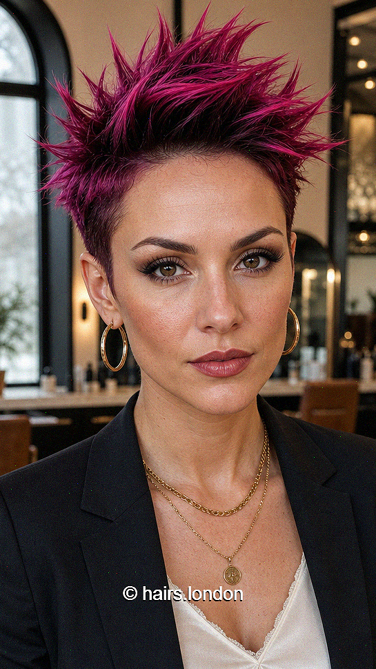 46 Pixie Hair Color Ideas For A Fresh Look Electric Raspberry Magenta Hair
