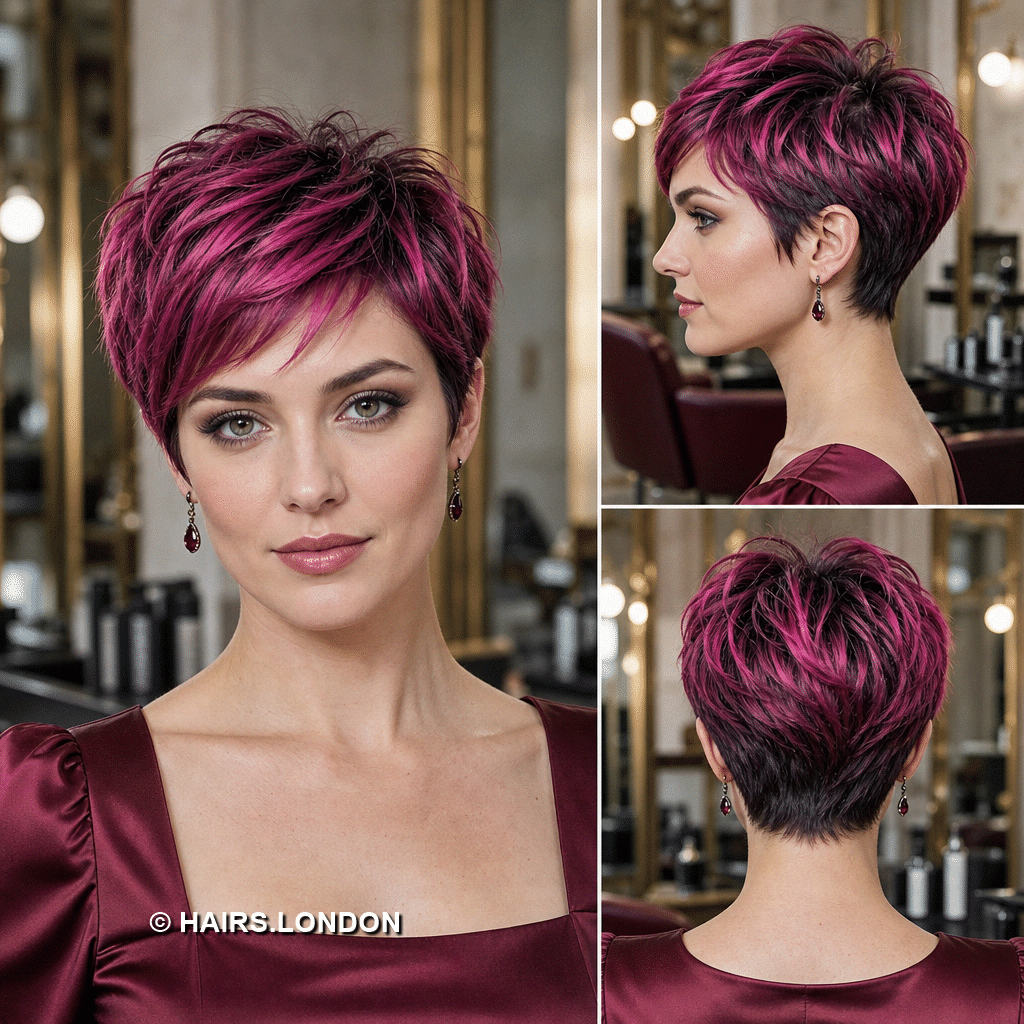 46 Pixie Hair Color Ideas For A Fresh Look Raspberry Merlot Magenta Hair