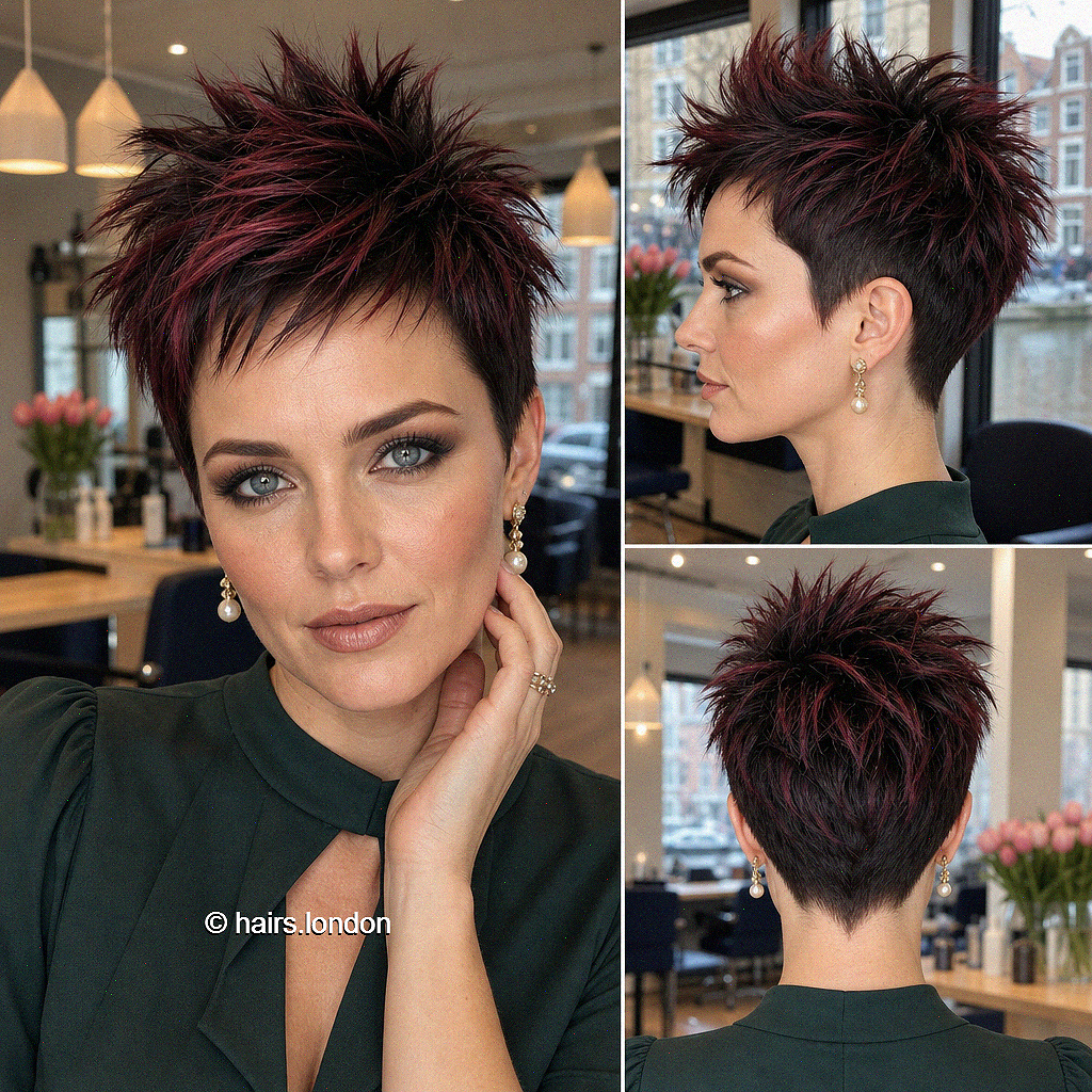 56+ Creative Undercut Pixie Hairstyles to Copy in 2026 Black Cherry Burgundy Hair